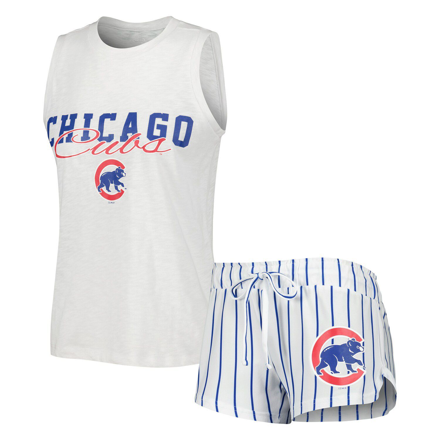 Chicago Cubs Lusso Women's Nadine Halter Tank Top - White