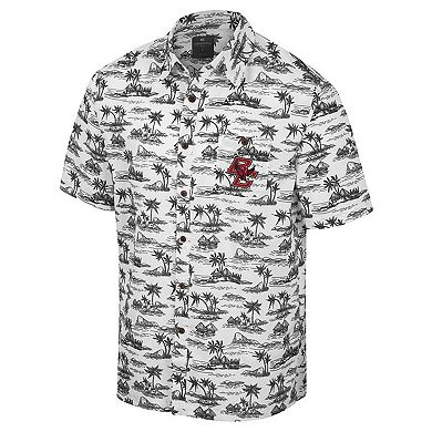 Men's Colosseum White Boston College Eagles Spontaneous is Romantic Camp Button-Up Shirt