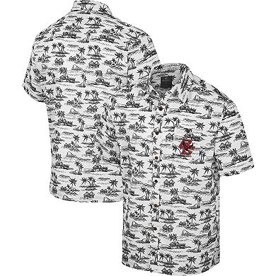 Men's Colosseum White Boston College Eagles Spontaneous is Romantic Camp Button-Up Shirt