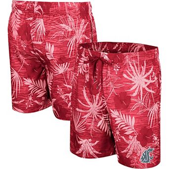 Men's Colosseum Crimson Washington State Cougars What Else is New Swim Shorts