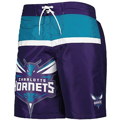 Men's G-III Sports by Carl Banks Purple Charlotte Hornets Sea Wind Swim Trunks
