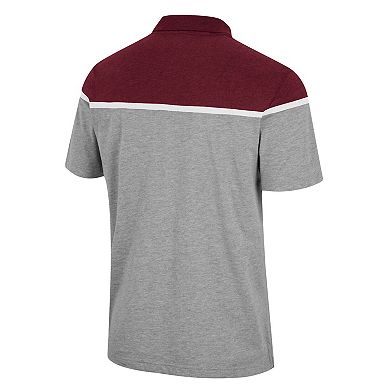 Men's Colosseum Heather Gray Montana Grizzlies Chamberlain Polo