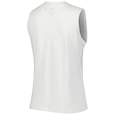 Women's Concepts Sport White Milwaukee Brewers Reel Pinstripe Tank Top & Shorts Sleep Set