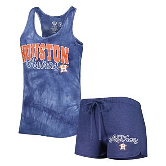 Women's Concepts Sport Navy Houston Astros Billboard Racerback Tank Top & Shorts Sleep Set