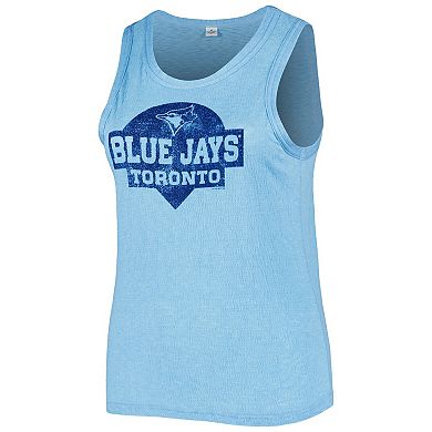 Women's Soft as a Grape Royal Toronto Blue Jays Plus Size High Neck Tri-Blend Tank Top