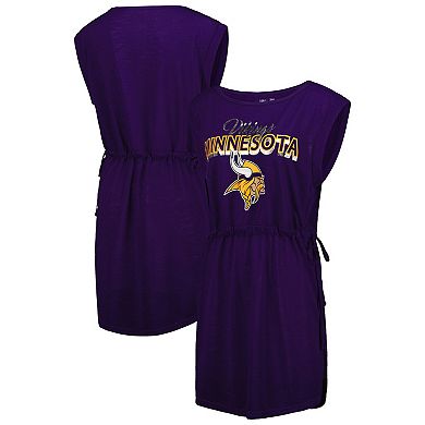 Women's G-III 4Her by Carl Banks Purple Minnesota Vikings G.O.A.T. Swimsuit Cover-Up