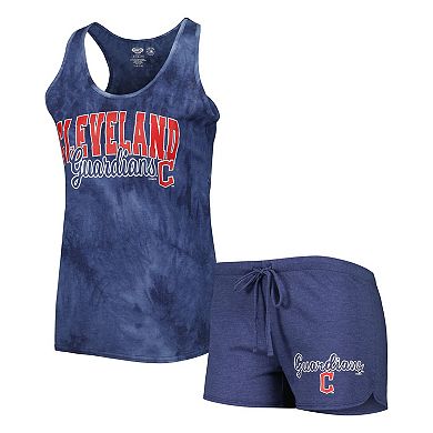 Women's Concepts Sport Navy Cleveland Guardians Billboard Racerback Tank Top & Shorts Sleep Set