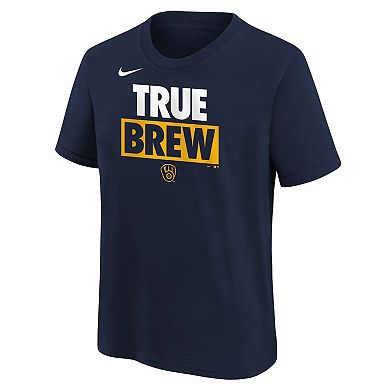 Youth Navy Nike Milwaukee Brewers Team Engineered T-Shirt