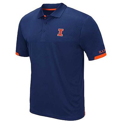 Men's Colosseum Navy Illinois Fighting Illini Big & Tall Santry Polo