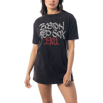 Women's The Wild Collective Black Boston Red Sox T-Shirt Dress