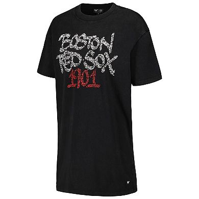 Women's The Wild Collective Black Boston Red Sox T-Shirt Dress