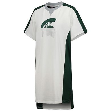 Women's G-III 4Her by Carl Banks White Michigan State Spartans Home Run T-Shirt Dress