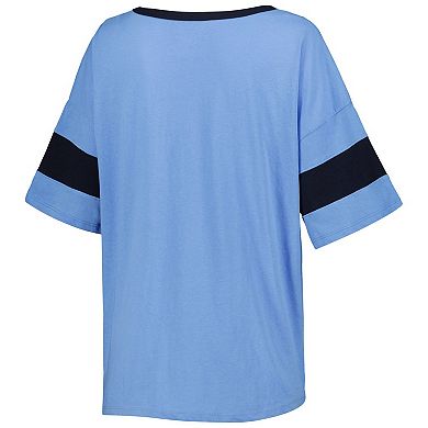 Women's Champion CarolinaÂ Blue North Carolina Tar Heels Jumbo Arch Striped Half-Sleeve T-Shirt