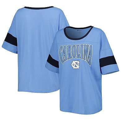 Women's Champion CarolinaÂ Blue North Carolina Tar Heels Jumbo Arch Striped Half-Sleeve T-Shirt