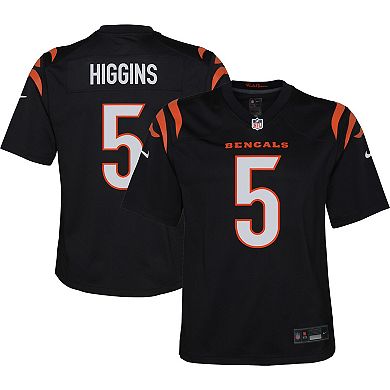 Youth Nike Tee Higgins Black Cincinnati Bengals Game Jersey