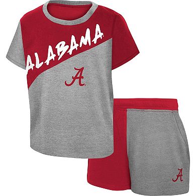 Toddler Heather Gray Alabama Crimson Tide Super Star T-Shirt & Shorts Set
