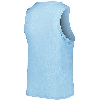 Women's Soft as a Grape Royal Texas Rangers Plus Size High Neck Tri-Blend Tank Top