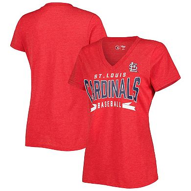 G-III 4Her by Carl Banks Heather Red St. Louis Cardinals Dream Team V-Neck T-Shirt