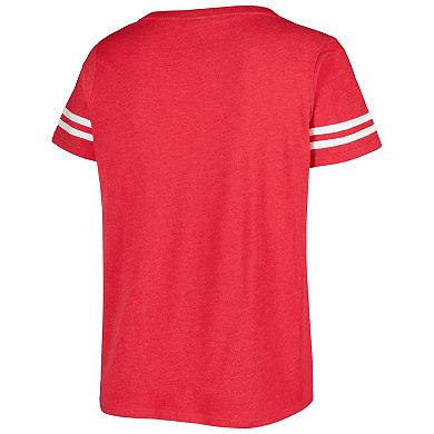 Women's Soft as a Grape Red Washington Nationals Plus Size V-Neck Jersey T-Shirt