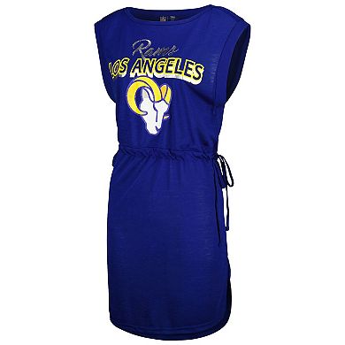 Women's G-III 4Her by Carl Banks Royal Los Angeles Rams G.O.A.T. Swimsuit Cover-Up