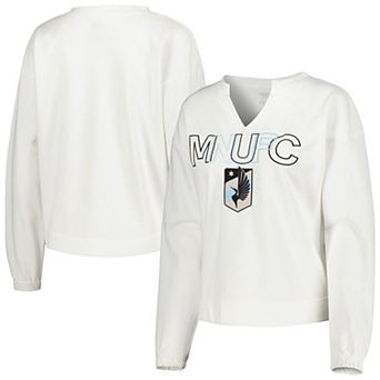 Women's Concepts Sport White Minnesota United FC Sunray Notch Neck Long Sleeve T-Shirt