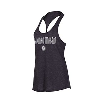 Women's Concepts Sport Heather Charcoal Atlanta United FC Radiant Twist Back Scoop Neck Tank Top