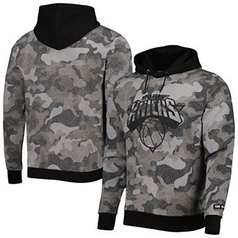 Men's Hugo Boss Black New York Knicks Camo Pullover Hoodie