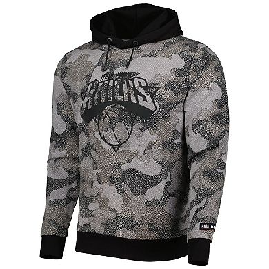Men's Hugo Boss Black New York Knicks Camo Pullover Hoodie