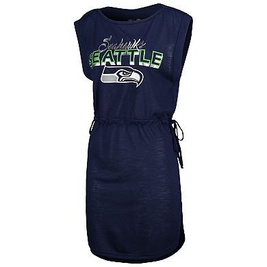 Women's G-III 4Her by Carl Banks College Navy Seattle Seahawks G.O.A.T. Swimsuit Cover-Up