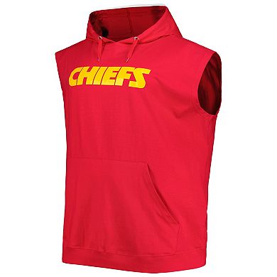 Men's Patrick Mahomes Red Kansas City Chiefs Big & Tall Muscle Pullover Hoodie