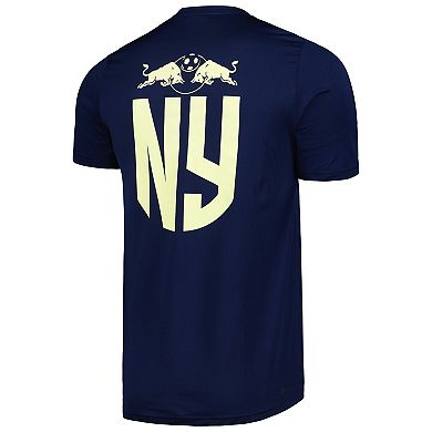 Men's adidas Navy New York Red Bulls Team Jersey Hook AEROREADY T-Shirt
