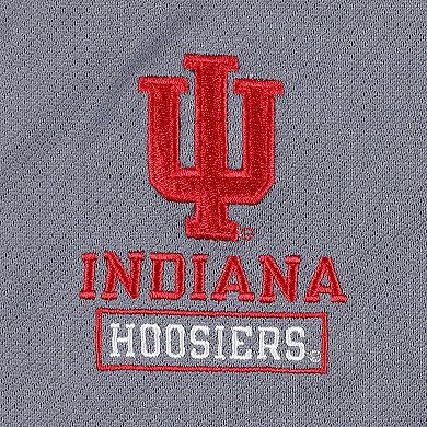 Men's Champion Gray Indiana Hoosiers Textured Quarter-Zip Jacket