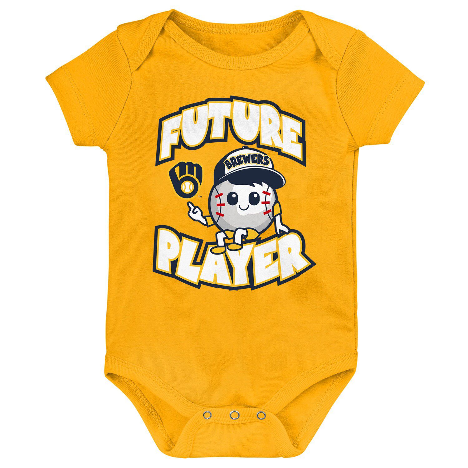 Bodysuit 2 Pièces Baby Girl Brewers - Taille 0-3 Mois, Occasion Très Bon état En Coton