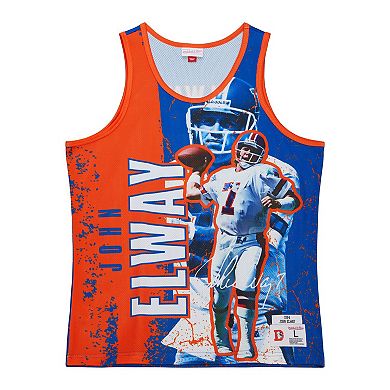 Men's Mitchell & Ness John Elway Royal Denver Broncos 1994 Player Burst Tank Top