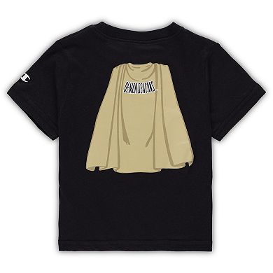 Toddler Champion Black Wake Forest Demon Deacons Super Hero T-Shirt