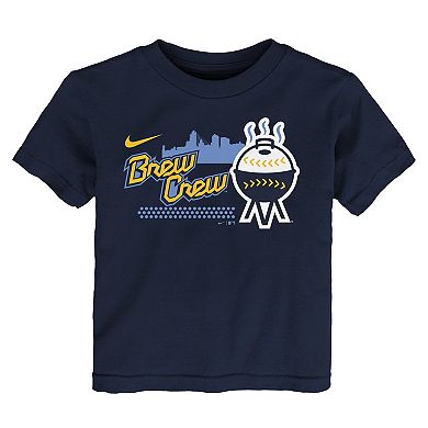 Toddler Nike Navy Milwaukee Brewers City Connect Graphic T-Shirt