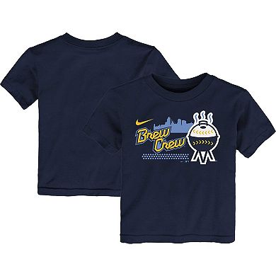 Toddler Nike Navy Milwaukee Brewers City Connect Graphic T-Shirt