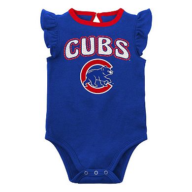 Infant Royal/Heather Gray Chicago Cubs Little Fan Two-Pack Bodysuit Set