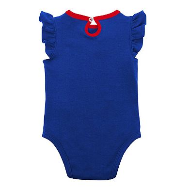 Infant Royal/Heather Gray Chicago Cubs Little Fan Two-Pack Bodysuit Set