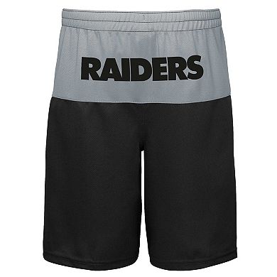 Youth Davante Adams Black Las Vegas Raiders Player Name & Number Shorts