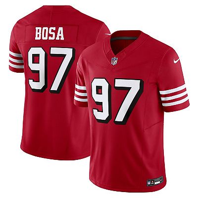 Men s Nike Nick Bosa Scarlet San Francisco 49ers Vapor F.U.S.E. Limited Alternate 1 Jersey