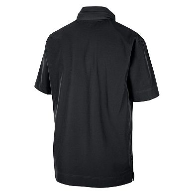 Men's Nike Black Iowa Hawkeyes Coaches Half-Zip Short Sleeve Jacket
