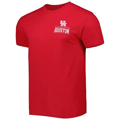 Men's Red Houston Cougars Logo Campus Icon T-Shirt