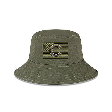 Men's New Era Green Chicago Cubs 2023 Armed Forces Day Bucket Hat