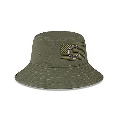 Men's New Era Green Chicago Cubs 2023 Armed Forces Day Bucket Hat