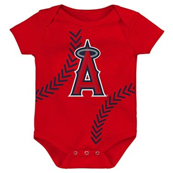 Newborn & Infant Red Los Angeles Angels Running Home Bodysuit