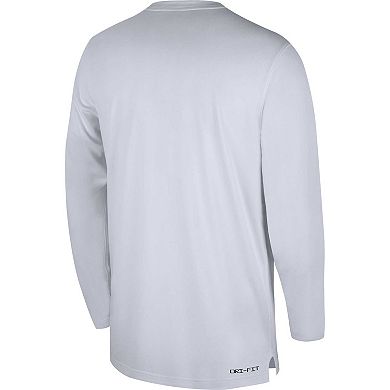 Men's Nike White Georgia Bulldogs 2023 Sideline Coaches Long Sleeve ...