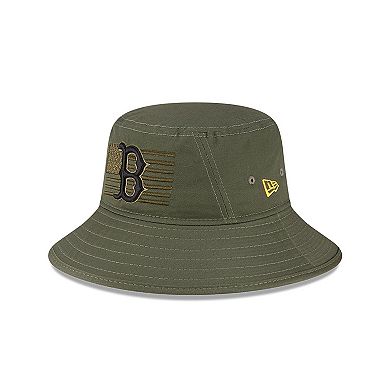 Men's New Era Green Boston Red Sox 2023 Armed Forces Day Bucket Hat