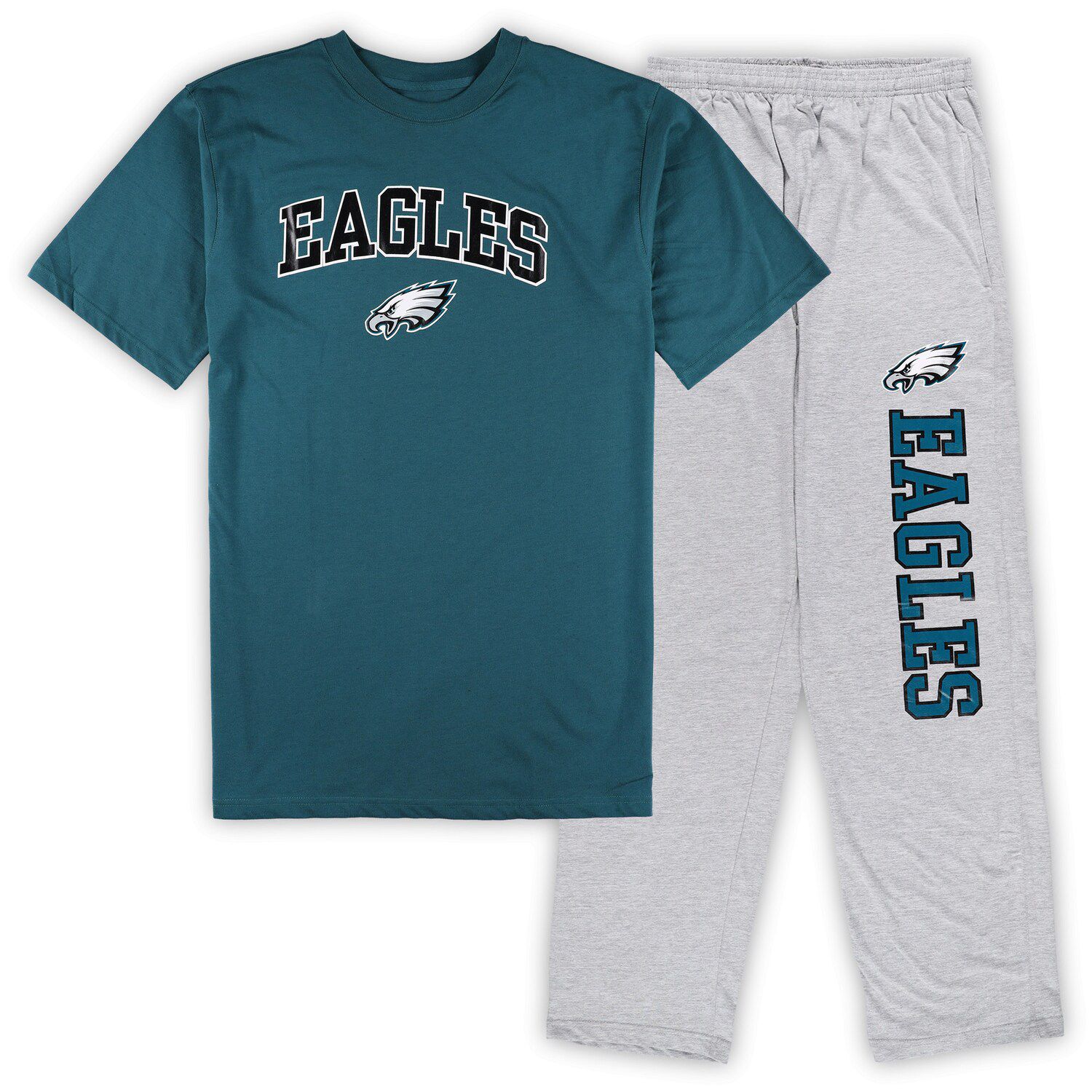 Philadelphia Eagles WEAR by Erin Andrews Women's Plus Size Cozy Scoop Neck  Tank Top & Pants Set - Cream