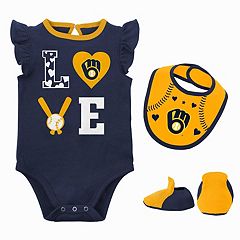 Outerstuff Newborn & Infant Gold/Navy Milwaukee Brewers Pinch